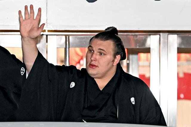 安青錦の優勝パレード